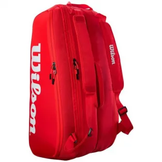 Geanta tenis camp Wilson SUPER TOUR 9, rosu