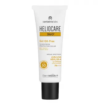 Gel cu textura neuleioasa pentru protectie solara Cantabria Heliocare 360º SPF50, 50 ml