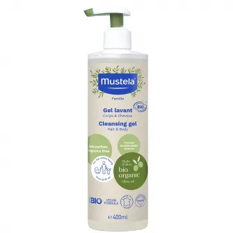 Gel de curatare pentru par si corp Mustela, certificat BIO, 400 ml