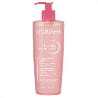Gel de curatare spumant Bioderma Sensibio pentru ten sensibil, 500 ml