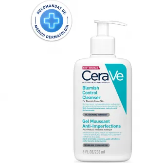 Gel de curatare spumant CeraVe anti-imperfectiuni cu acid salicilic pentru ten gras cu tendinta acneica, 236ml