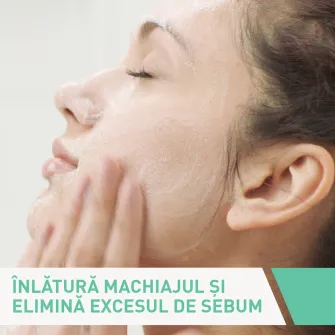 Gel de curatare spumant CeraVe, cu ceramide si niacinamida, pentru piele normal-grasa, 236 ml