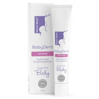Gel gingival calmant pentru eruptia dentara Multi-Mam BabyDent, 15 ml