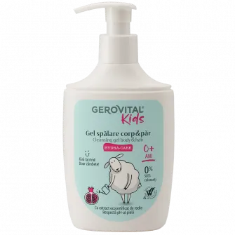 Gel pentru spalare corp si par Gerovital Kids Hydra Care, 300 ml