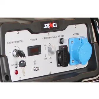 Generator de curent Senci SC-8000E TOP, 7000W, 230V - AVR inclus, motor benzina cu demaraj electric