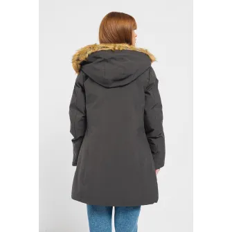 Geo Norway, Geaca cu garnitura de blana sintetica Dinasty, Gri inchis, 4