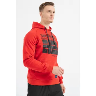 Geo Norway, Hanorac cu imprimeu logo Garcie, Rosu, 2XL