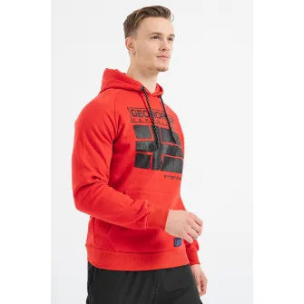 Geo Norway, Hanorac cu imprimeu logo Garcie, Rosu, 2XL