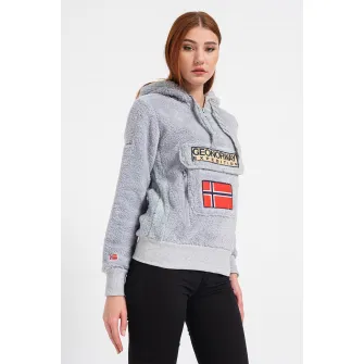 Geo Norway, Hanorac din fleece Gymclass, Gri deschis, 2XL