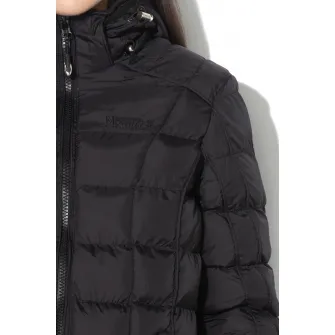 Geographical Norway, Geaca din material respirabil, cu vatelina si gluga detasabila Babette, Negru, 5