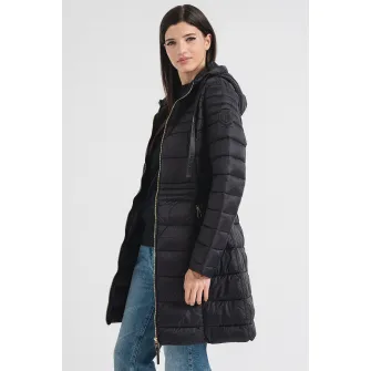 Geographical Norway, Geaca lunga cu buzunare cu fermoar Beya, Negru, 2XL