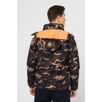 Geographical Norway, Jacheta cu gluga si captuseala din fleece Rayoute, Bej, Maro, S