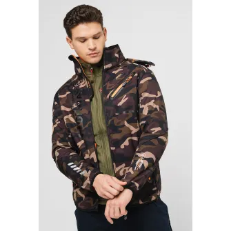 Geographical Norway, Jacheta cu gluga si captuseala din fleece Rayoute, Bej, Maro, S