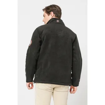Geographical Norway, Jacheta din material fleece cu fermoar Ubolt, Negru, 2XL