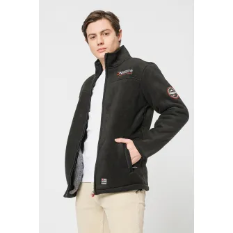 Geographical Norway, Jacheta din material fleece cu fermoar Ubolt, Negru, 2XL