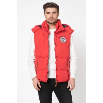 Geographical Norway, Vesta cu vatelina si gluga detasabila Vilano, Rosu, XL