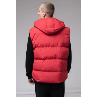 Geographical Norway, Vesta cu vatelina si gluga detasabila Vilano, Rosu vermillion, 2XL