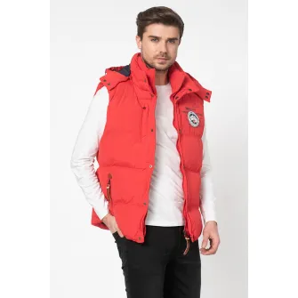 Geographical Norway, Vesta cu vatelina si gluga detasabila Vilano, Rosu, XL