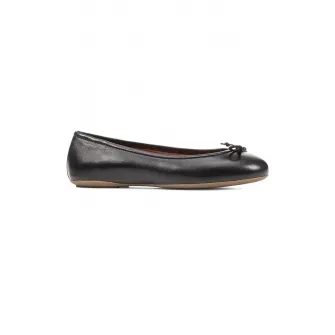 Geox, Balerini din piele cu aplicatie cu funda, Negru, 37