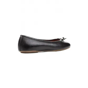 Geox, Balerini din piele cu aplicatie cu funda, Negru, 37