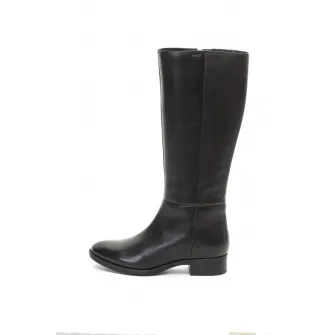 Geox, Cizme lungi pana la genunchi de piele Felicity, Negru, 36
