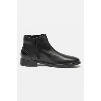 Geox, Ghete Chelsea de piele Gladwin, Negru, 44