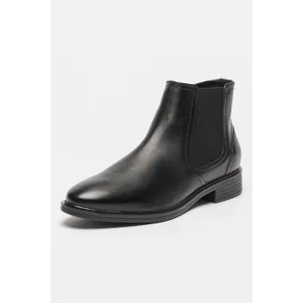 Geox, Ghete Chelsea de piele Gladwin, Negru, 44