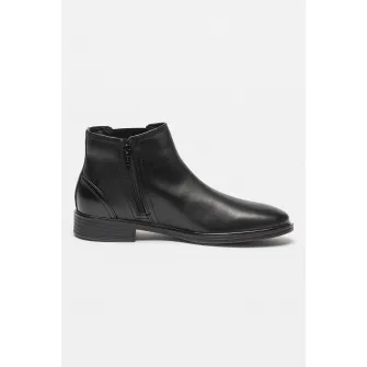 Geox, Ghete Chelsea de piele Gladwin, Negru, 45