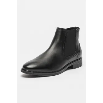 Geox, Ghete Chelsea de piele Gladwin, Negru, 45