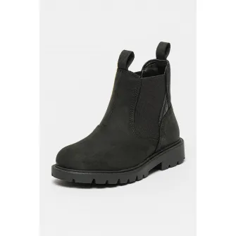 Geox, Ghete Chelsea din piele nabuc, Negru stins, 26 EU