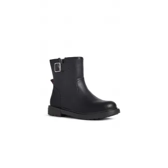 Geox, Ghete de piele ecologica Eclair, Negru, 27 EU