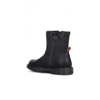 Geox, Ghete de piele ecologica Eclair, Negru, 30 EU