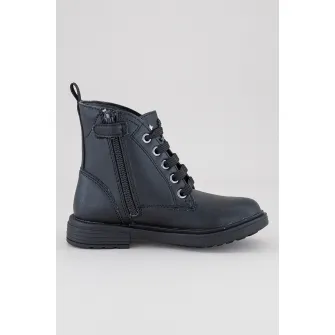 Geox, Ghete de piele ecologica Eclair, Negru stins, 26 EU