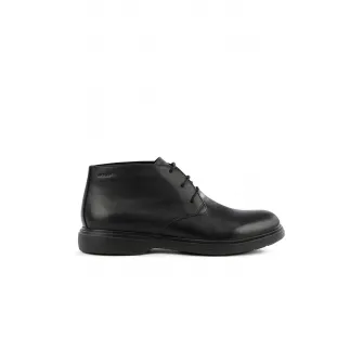Geox, Pantofi casual de piele, Negru, 44