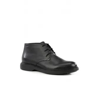 Geox, Pantofi casual de piele, Negru, 44