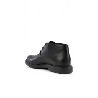 Geox, Pantofi casual de piele, Negru, 44