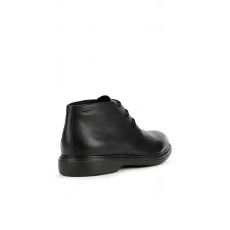 Geox, Pantofi casual de piele, Negru, 44