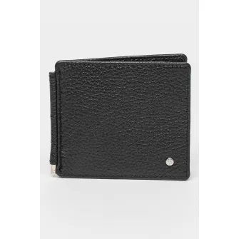 Geox, Portofel pliabil de piele, Negru