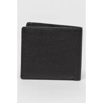 Geox, Portofel pliabil de piele, Negru