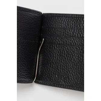 Geox, Portofel pliabil de piele, Negru