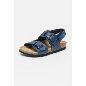 Geox, Sandale slingback cu catarama Ghita, Bleumarin, 25 EU