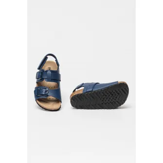 Geox, Sandale slingback cu catarama Ghita, Bleumarin, 25 EU
