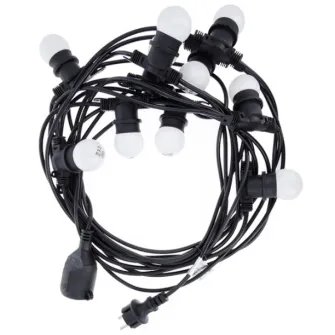 Ghirlanda luminoasa decorativa exterior Forever Light, E27, G45, 10 becuri LED, IP65, 12m, Alb