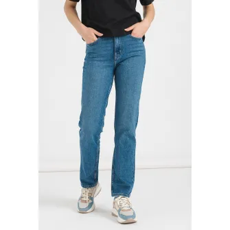 Gina Tricot, Blugi drepti, Albastru inchis, 34