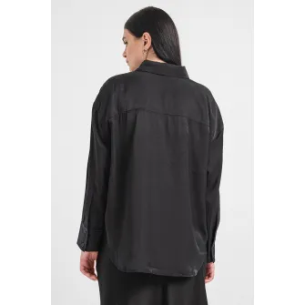 Gina Tricot, Camasa uni lejera, Negru, S