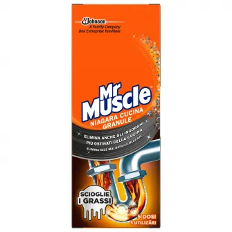 Granule pentru desfundarea tevilor Mr Muscle Niagara, 250 g