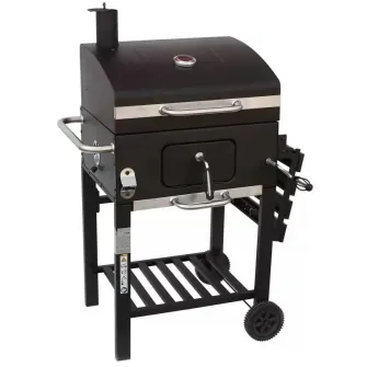 Gratar carbune Grillchef Konfort, 100 x 115 x 71 cm, suprafata de gatit din fonta 53 x 42 cm, husa inclusa