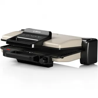 Gratar electric 3 in 1 Bosch TCG3302, 2000 W, Contact grill, temperatura reglabila, placi grill cu canale de scurgere a grasimii, gri