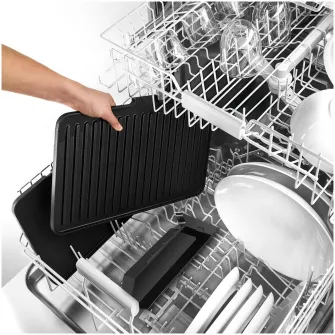 Gratar electric multifunctional Braun MultiGrill CG7044, 2000 W, 3 moduri de gatire, temperatura maxima 230C, 2 seturi placi, argint