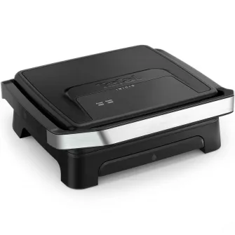 Gratar electric multifunctional Tefal Inicio Panini Maker & Grill GC271810, 2180W, pana la 6 persoane, suprafata antiaderenta de gatit 29x26 cm, depozitare verticala, depozitare cablu, tavita suc detasabila, negru